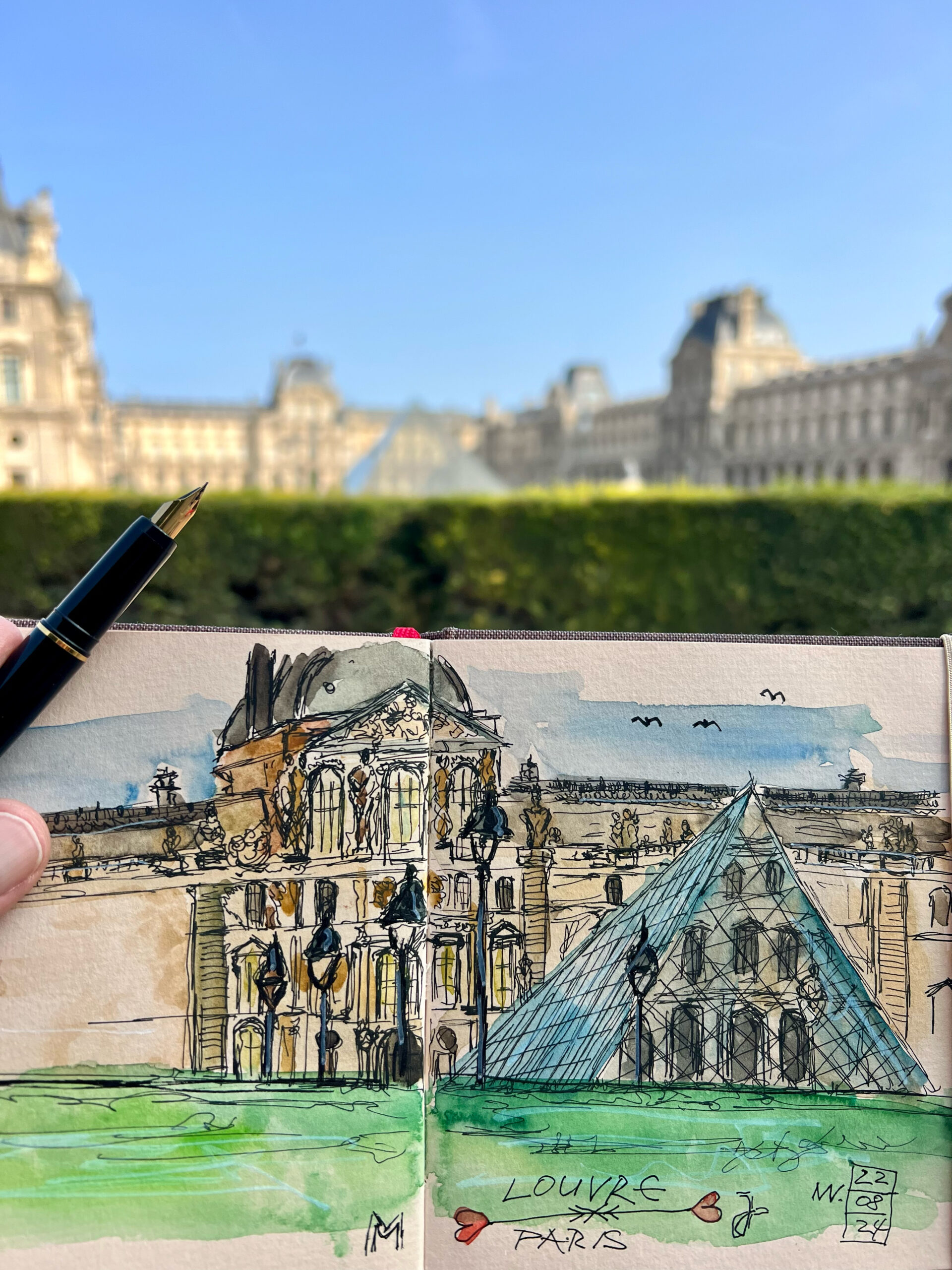 Home sketch paris vor ort louvre
